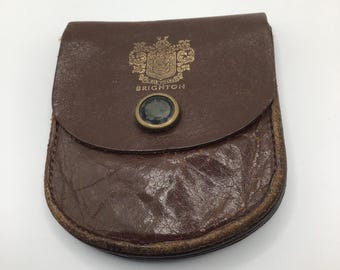 Vintage Brighton shield leather coin purse