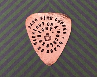 Twin Peaks Guitar Pick, Damn Fine Coffee
