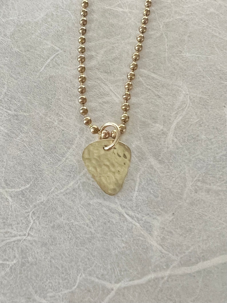 Mini Guitar Pick Charm, Copper or Brass, Tiny Guitar Pick, Pick Pendant, Pandora Size Charm, Mini Pick Charm, Charm Bracelet, Mothers Day image 9