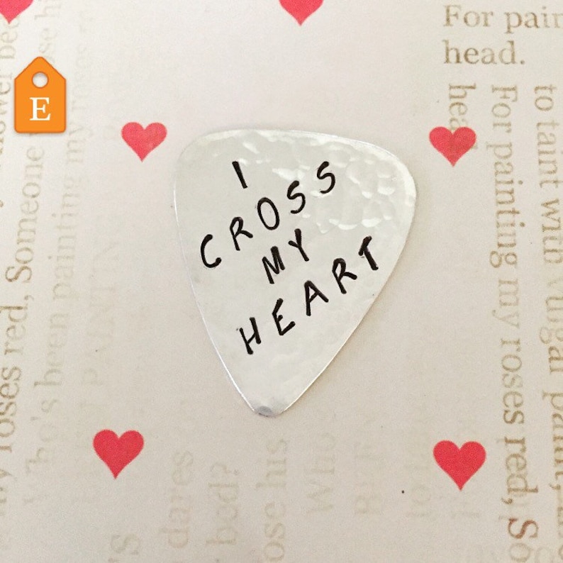 CUSTOM Guitar Pick, STERLING SILVER, Unisex Gift, Personalized Plectrum, Useful Gift, Musician Thank You, Wedding Favors, Groom Gift image 6