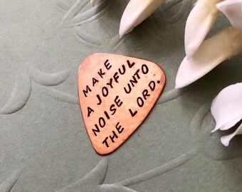 Custom Copper GUITAR PICK, Handmade Plectrum, 7th Anniversary, 22 Years, Unisex Gift, Teacher, Thank you, Graduation