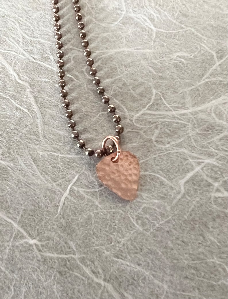 Mini Guitar Pick Charm, Copper or Brass, Tiny Guitar Pick, Pick Pendant, Pandora Size Charm, Mini Pick Charm, Charm Bracelet, Mothers Day image 7