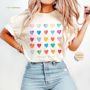 Pride Ally T Shirt - Trans Ally Pride Month Shirt, Pride Ally Shirt, Teacher Ally Shirt, Subtle Trans Pride Shirt, LGBTQ Ally Shirt Gift