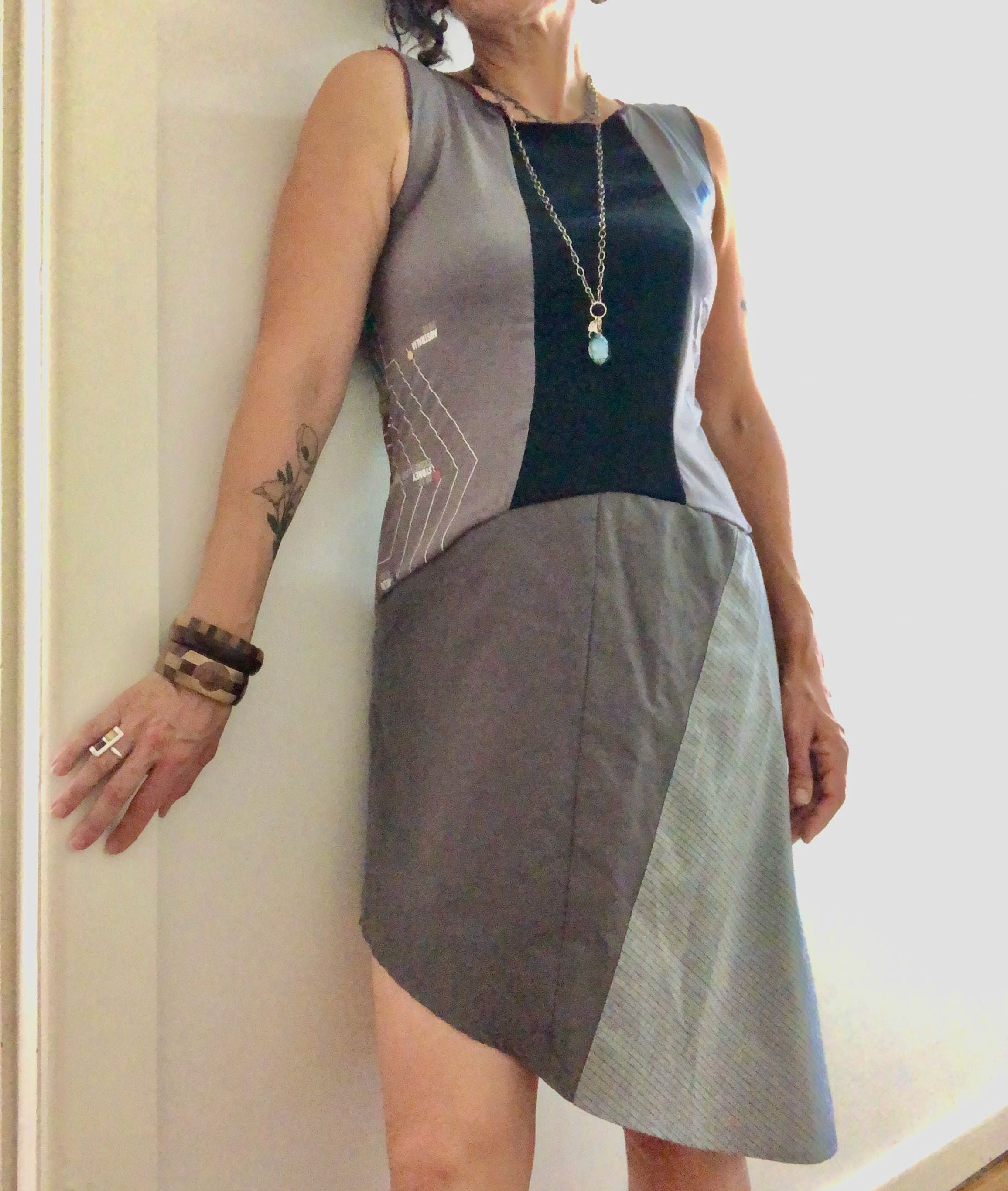 ruched bust a-line mini dress in white SOFT SINGLE JERSEY ASYMMETRIC SHORT SLV T B – THE SHOP YOHJI YAMAMOTO