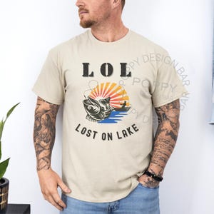 Fishing T-shirt, Mens fishing shirt, LOL Lost On Lake, Funny T-shirt Perfect Gift for fisherman Fisherman t-shirt Guys fishing gift Birthday