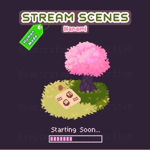 Scene animate di Cherry Blossom Tree per Twitch e YouTube - Download digitale [MP4, PNG]