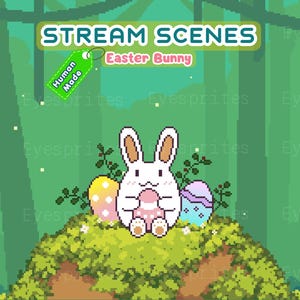 Easter Bunny Twitch & YouTube Animated Stream Scenes –  Digital Download [MP4, PNG]