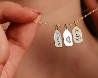 Collar con inicial de plata, collar con barra grabada, collar con fecha de barra, collar con barra personalizado para mamá, collar minimalista, collar con barra con letra