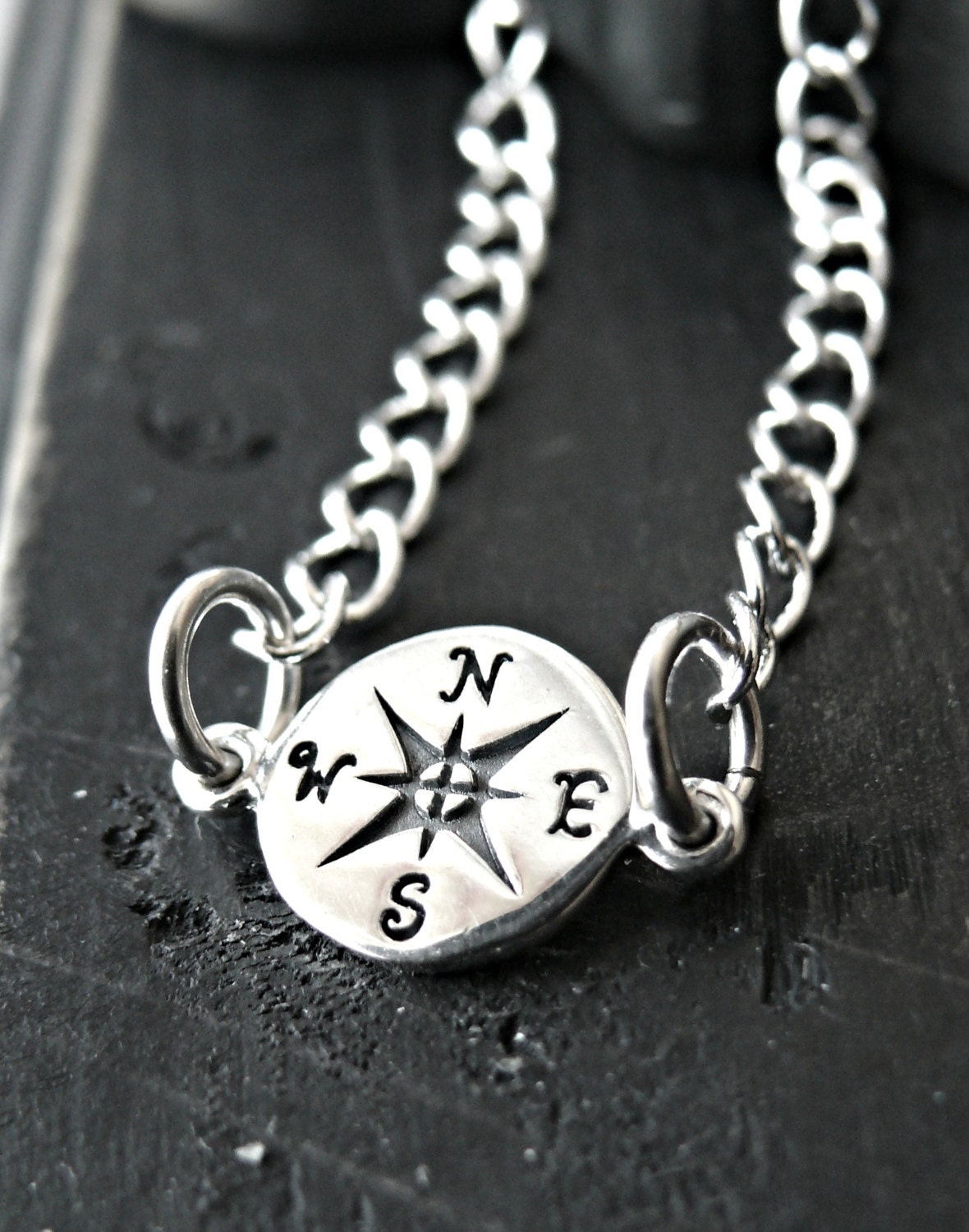 COMPASS Bracelet Sterling Silver Compass Bracelet Etsy