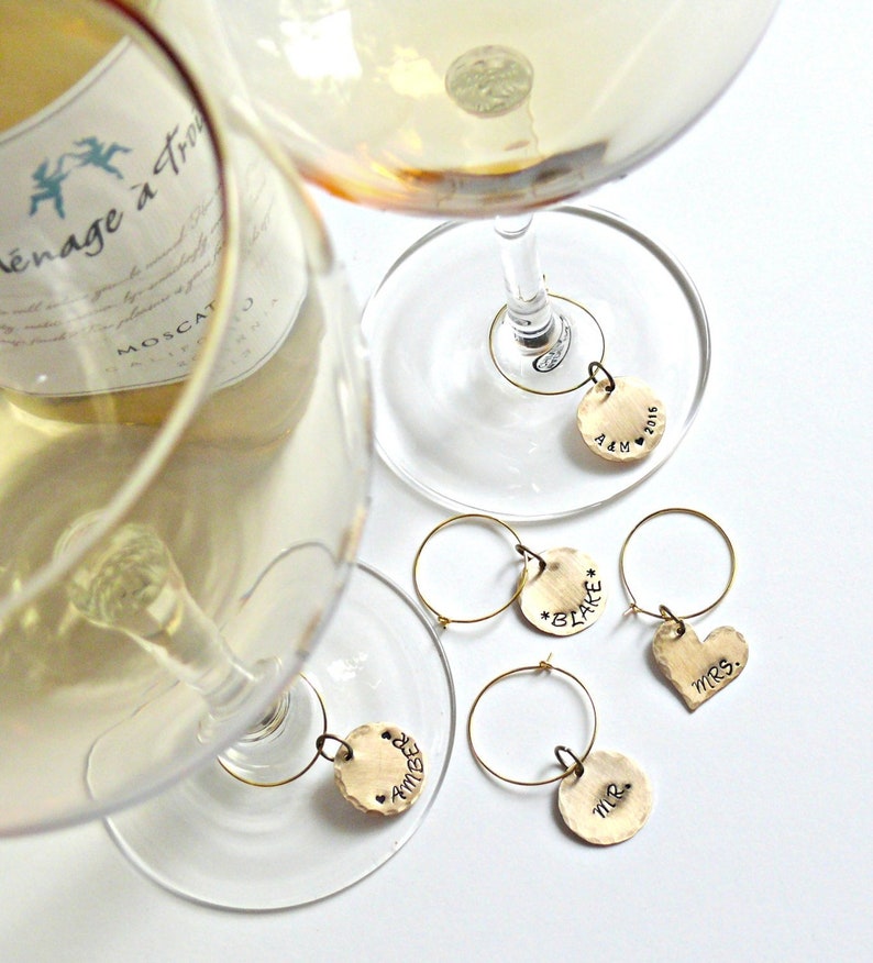 Personalized Wine Glass Charms Custom Wine Glass Charms Etsy