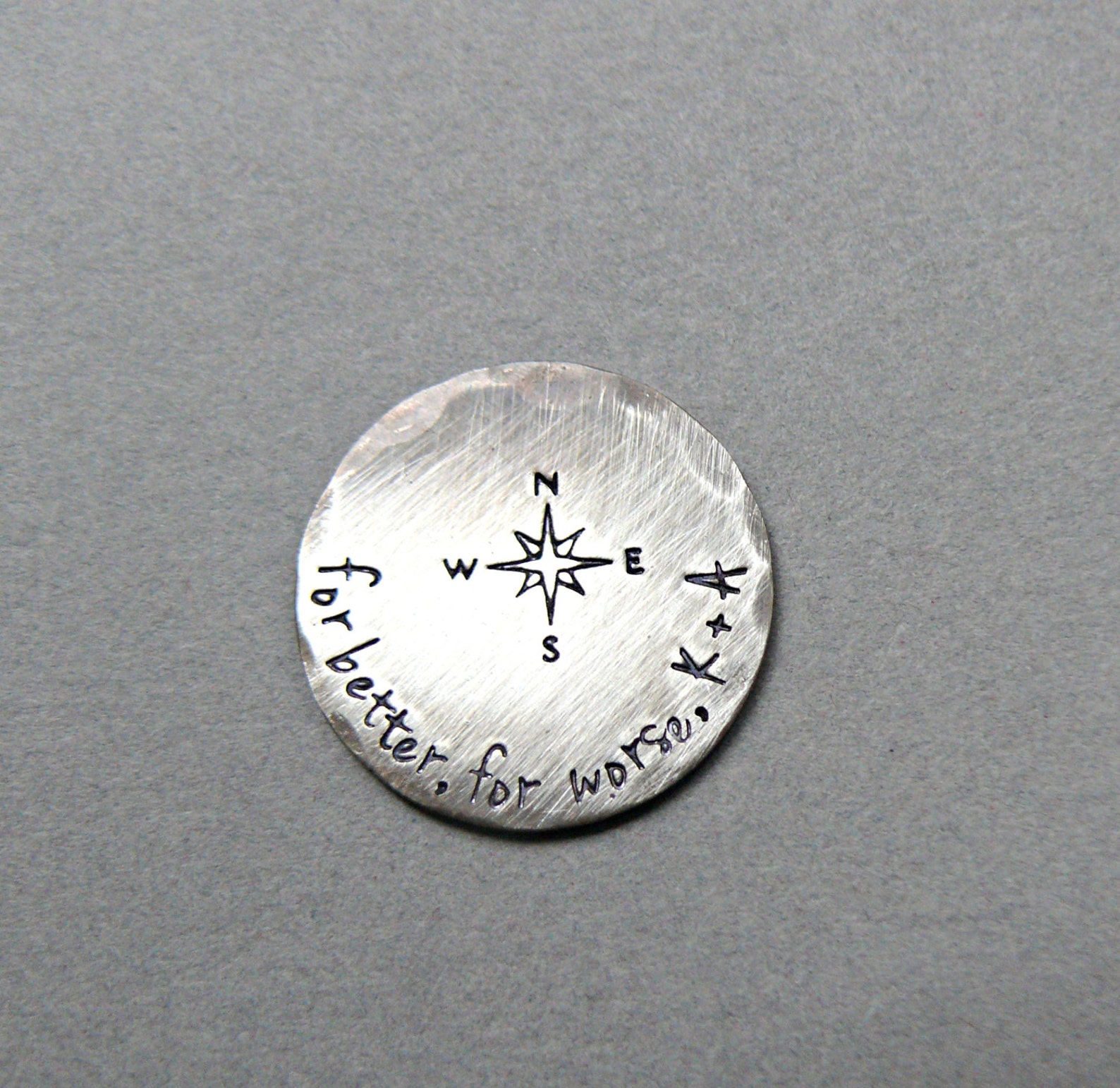 Custom Pocket Token Personalized Pocket Coin Hand Stamped Etsy