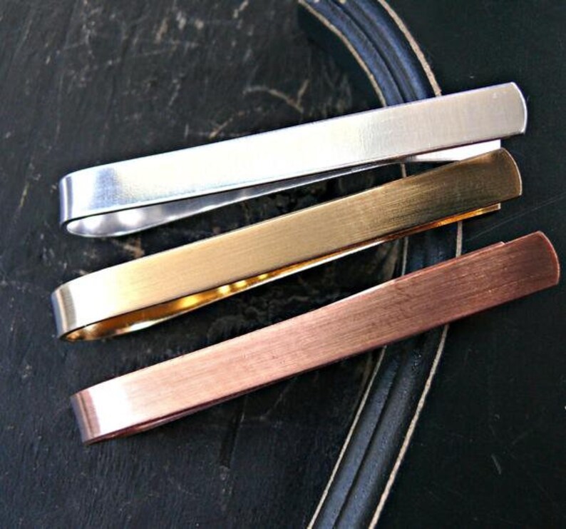 Mens Tie Bars Groomsmen Tie Clips/bars Metal Tie Bars Rose Etsy