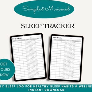 Sleep Tracker Printable PDF, Track Sleep Patterns, Dreams & Rest Quality | Daily Sleep Log for Healthy Sleep Habits, Instant Download