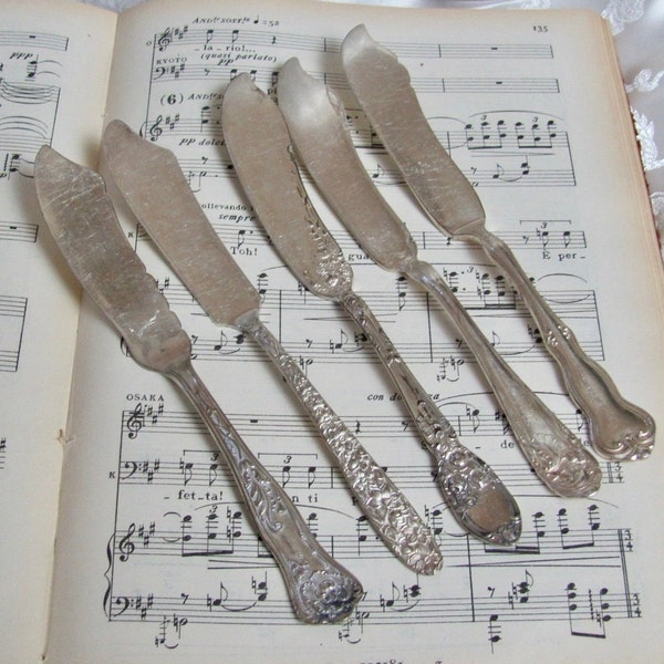 Antique Silver Plate Master Butter Knife Orante Fancy Rare - YOUR CHOICE // Vintage Flatware SIlverware Cutlery