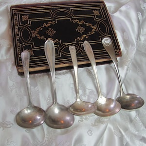 Antique Gravy Sauce Ladle Silver Plate - Choose your Pattern - Clinton Deerfield Spring Charm Bridal Wreath