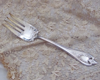 Old Colony - Vintage Silver Plate Large Serving Cold Meat Fork - Old Colony Pattern