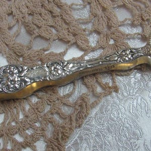 Wild Rose TH Marthinsen - Antique Silver Plate Small Sugar Tongs Claw - 3.75&quot; Inches 95mm Rare