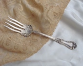 Antique Silver Plate Large Serving Fork - Warren 1901 Pattern