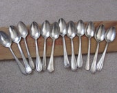 Teaspoons Lot of 12 Mixed Pattern Teaspoons Silver Plate Craft