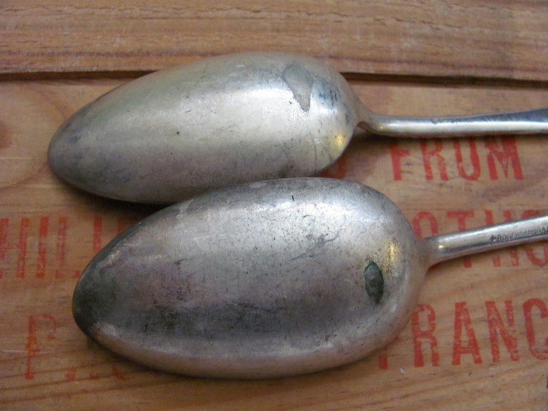 Silver Plate Large Serving Spoon Set of 2 Dundee Dundee 1886 Pattern