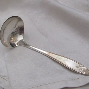 Lady Doris Ladle - Gravy Cream Sauce Soup Ladle Silver Plate - Lady Doris Pattern - 6.5&quot;