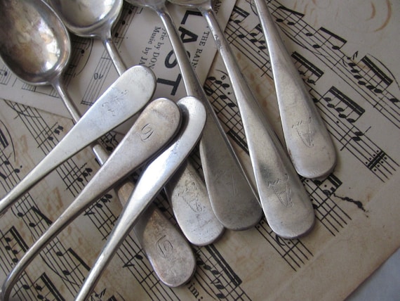 Antique Spoons Silverware Lot of Vintage Silver Plate