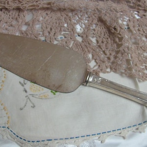 Admiral Pattern - Vintage Silver Plate Cake Pie Dessert Server Stainless Blade  - Rogers & Bro Silverware Flatware Cutlery Antique Heirloom