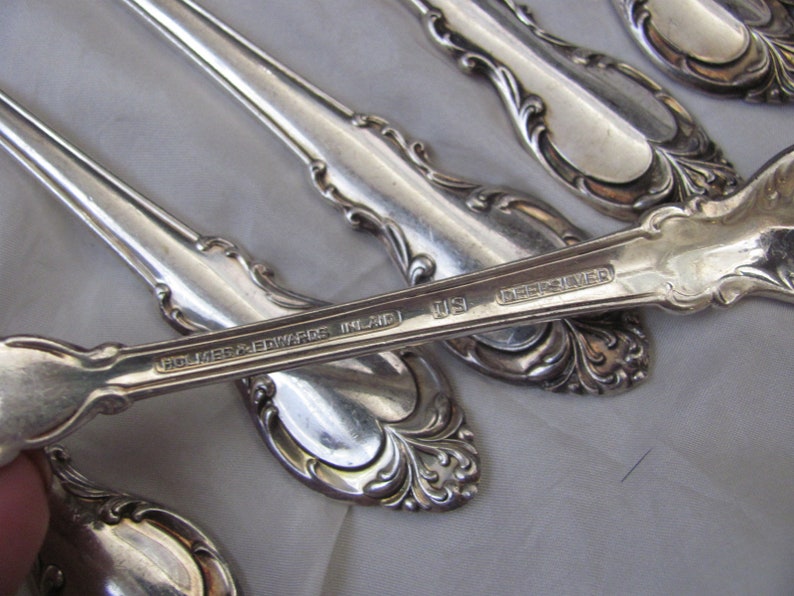 Silver Fashion 1957 Holems Edwards Set of 6 Silver Plate Dinner Forks 3 Salad