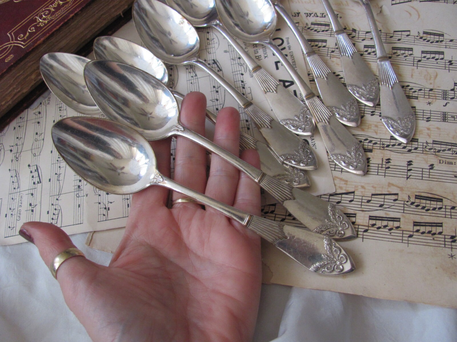 希少なパターン Prima NS // シルバープレート スープスプーン