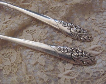 Evening Star - Silver Plate Large Serving Spoon Set of 2 - Evening Star 1950 Pattern