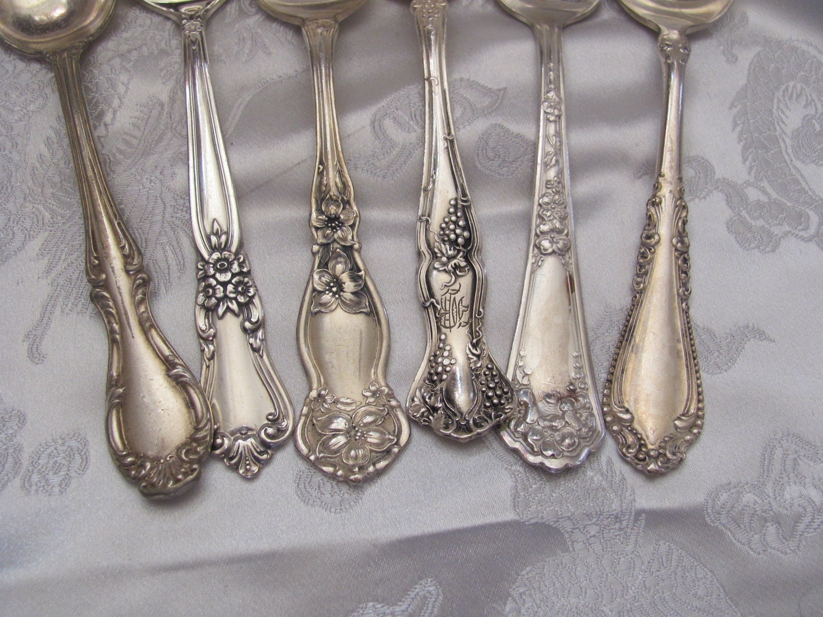 ティースプーン 6個セット ミックスパターン シルバープレート