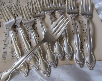 9 Stück Silber Besteck Besteck - Wm Rogers Mfg Silber Besteck - Wm Rogers Mfg // Vintage Antikes Besteck SIlver Besteck