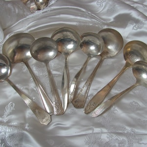 Antique Gravy Cream Sauce Ladle Silver Plate - Your Choice - Hampden Lady Doris Radiance Silver Belle Heraldic Cromwell Winsome