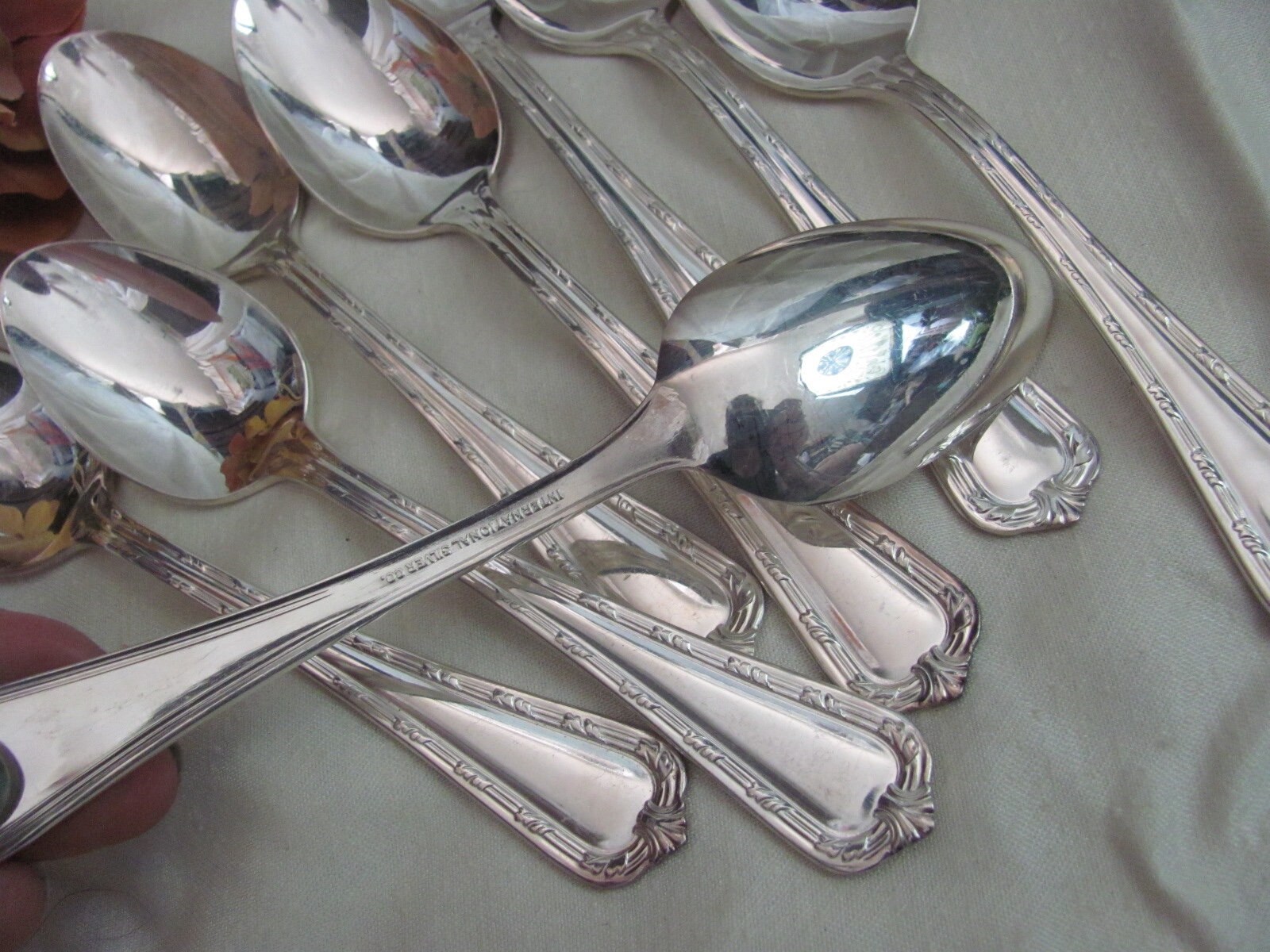 シルバープレート製ティースプーン8本セット // International Silver