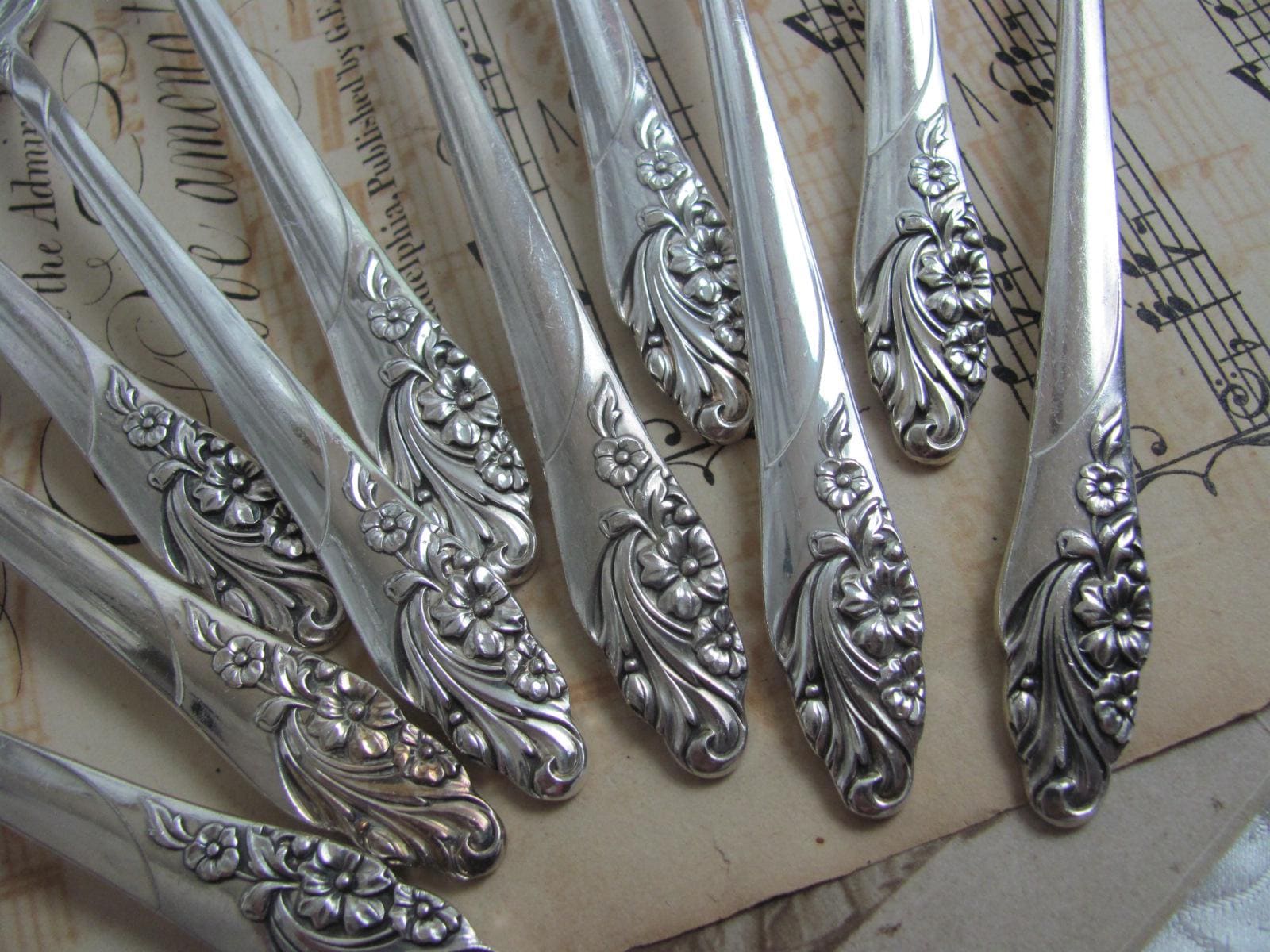 Vintage flatware set 12 - Etsy 日本