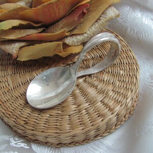 Garland 1966 Pattern // Silver Plated Small Baby Infant Curved Bent Spoon // Vintage Antique Silverware Flatware // Many more in my shop
