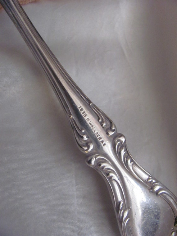 アンティーク シルバー プレート ラージ サービング フォーク - Joan