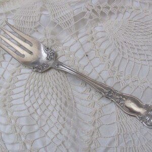 Antique Silver Plate Large Serving Fork -  Orange Blossom 1910 Pattern - Wm Rogers & Son