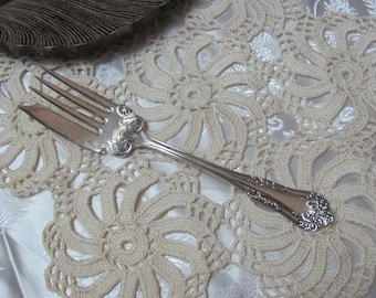America 1903 Pattern - Antique Silver Plate Serving Cold Meat Fork - Rogers Anchor RARE No Mono - Many others in my shop!!!