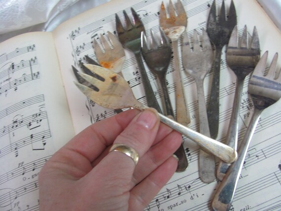 アンティーク　オリーブスプーン　フォークセット アンティーク オリーブスプーン フォークセット 美術品