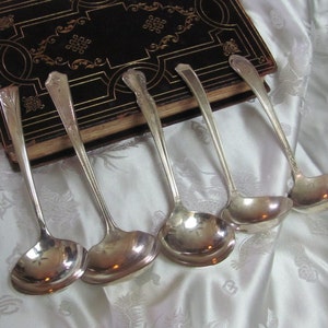 Antique Gravy Sauce Ladle Silver Plate - Choose your Pattern - Lovelace Daybreak Bouquet Embassy Anniversary