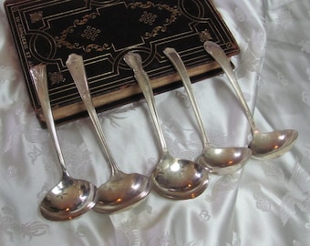Antique Gravy Sauce Ladle Silver Plate - Choose your Pattern - Lovelace Daybreak Bouquet Embassy Anniversary