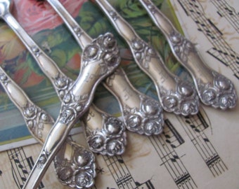 Braut Muster 1910 - Versilberte Gabeln Super Fancy Ornate // Holmes & Edwards // Vintage Antique SIlverware Besteck