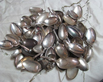 Silver Plate Teaspoon Cut Bowls Only - No Handles - Wear or no Wear - Many more lots available in my shop