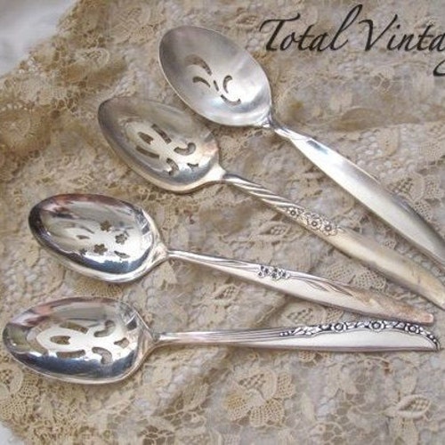 ヴィンテージ シルバープレート スモール デミタススプーン 8本