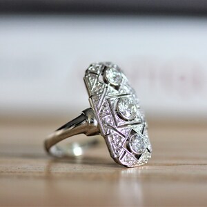 Art Deco engagement ring, vintage diamonds, OOAK, only one image 2