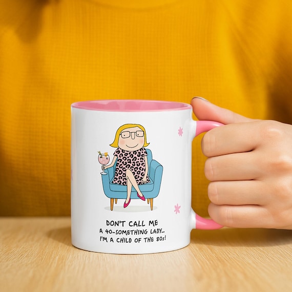 Retro 80s Mug  Funny Gift for Women, Child of the 80s Coffee Cup