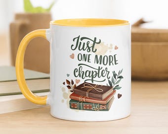 Just One More Monthly Tasse - Buchliebhaber Geschenk für Leser, Bücherwurm Kaffeetasse