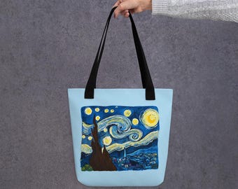 Van Gogh Sternennacht Tragetasche, Kunst Shopper, Museums Geschenk für Kunstliebhaber