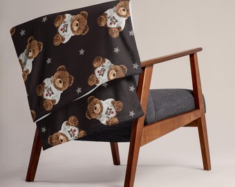 Teddybär Decke - Niedliche New Yorker Bären, gemütliches Geschenk für Kinderzimmer